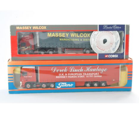 Tekno Model Truck Issue comprising The British collection in the livery of Derek Linch Haulage. Plus Corgi Model Truck Issue 