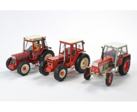 Farm Model Interest comprising  trio of 1/32 Tractor issues including Zetor, Renault and International. All look to be withou