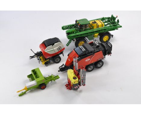 Farm Model Interest comprising an assortment of 5 Farm Implements from various makers. All look to be without significant fau