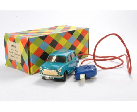 Triang Larger Scale No. M.029 Austin Seven Remote Controlled Mini in teal green. Untested, missing battery cover but otherwis