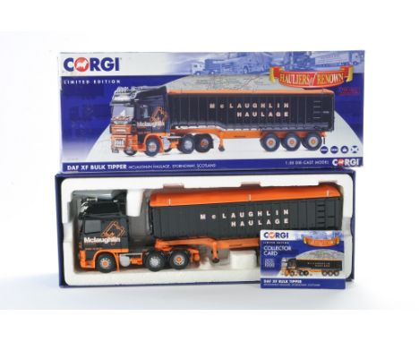 Corgi Model Truck Issue comprising No. CC14119 DAF XF Bulk Tipper in the livery of Mclaughlin Haulage.  Limited Edition. Look