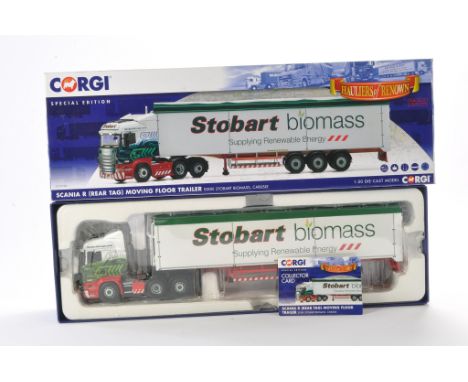 Corgi Model Truck Issue comprising No. CC13756 Scania R Moving Floor Trailer in the livery of Eddie Stobart. Possibly display