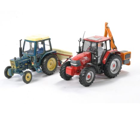 Farm Model Interest comprising a duo of Tractor and implement combinations. Some minor attention required to Ford and spreade