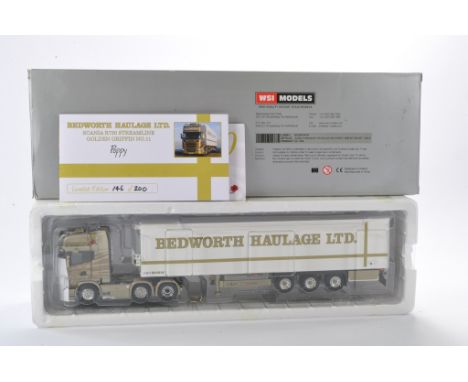WSI Collectibles 1/50 high detail model truck issue comprising No. 02-1798 Scania Streamline Topline 6x2 Twin Steer + Reefer 