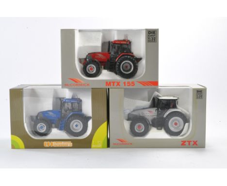Universal Hobbies 1/32 Farm Tractor group to include trio of harder to find issues, including McCormick ZTX Silver Lady, MTX 