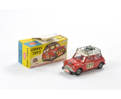 Corgi No. 339 BMC Mini Cooper S Monte-Carlo Winner. Red inc interior. Generally excellent with little sign of wear in excelle