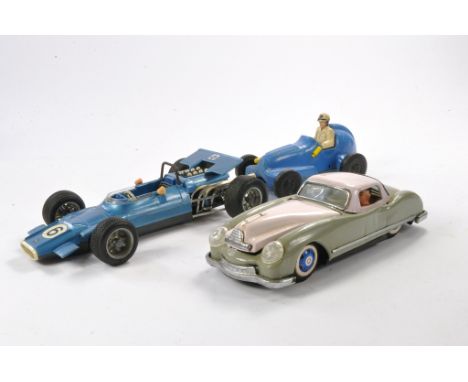 Assorted mechanical vehicles including Schuco and two others. Fair to good. 