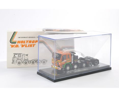 IMC Collectibles 1/50 high detail model truck issue comprising No. 32-0079 Scania P143E10X4/450 in the livery of Holtrop V. D