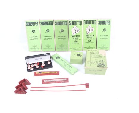 A collection of assorted Subbuteo table football items. Comprising 6 teams, scoreboard etc, all boxed