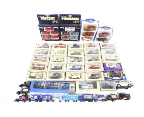 A collection of mainly Lledo diecast vehicles. Also noting Maisto Ferrari and Porsche collectors sets etc, mostly boxed.