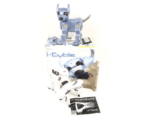 An I Cybie robot remote controlled dog. Complete with stand and remote, unboxed. 