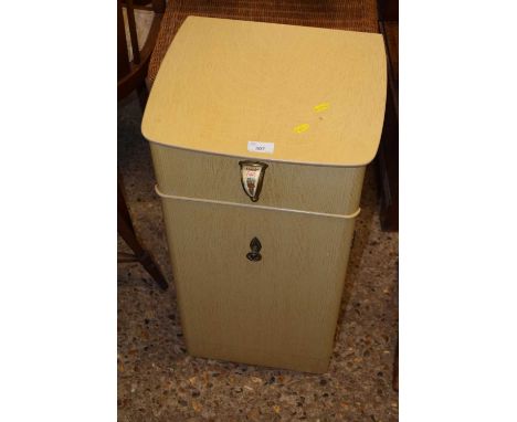 A mid Century light oak veneered bedside cabinet