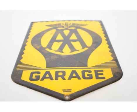 Enamel AA garage sign 