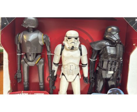 Star Wars Rogue One Big-Figs Trilogy 3-Pack by Jakks Pacific features K-2SO, Stormtrooper, and Death Trooper, 18-inch action 