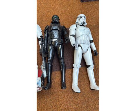 Set of four Star Wars Big-Figs action figures, including Stormtroopers, K-2SO, and Death Trooper. Includes original packaging