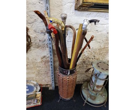 STICK STAND TO INCLUDE GOOD QUANTITY OF WALKING STICKS