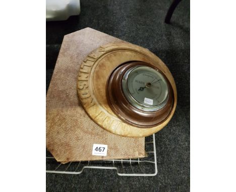 QTY OF CUTLERY, BREAD BOARD, BAROMETER
