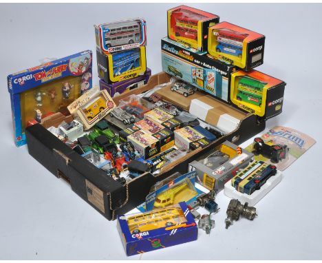 An eclectic mix of general diecast from Corgi and other makers including some interesting novelty issues as shown plus many o