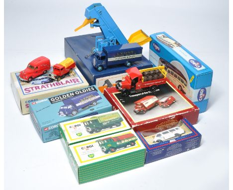 A group of misc diecast issues including Corgi Classic Commercials plus Dinky Elevator with original box (very good) and Dink