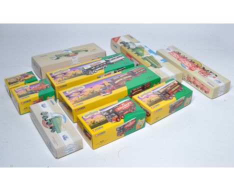 A group of ten Corgi Diecast Model Issues comprising Circus / Showman themed vehicles in various liveries as shown. Mostly Ex