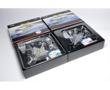 Corgi diecast model aircraft issues comprising No. AA36405 Eurofighter Typhoon plus No. AA35412 Sepecat Jaguar. Look to be ge