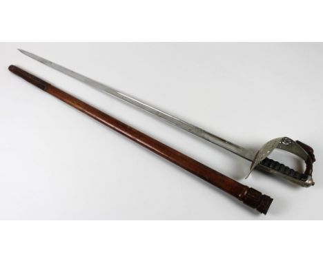 A George V ceremonial dress sword, with Wilkinson Sword blade, blade decorated and with initials G.E.B., G.N.B. and C.J.B. wi