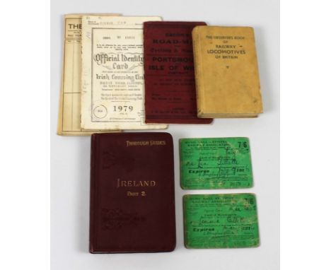 A collection of items including two early 20th century scrap book albums, both with various drawings and inscriptions within,