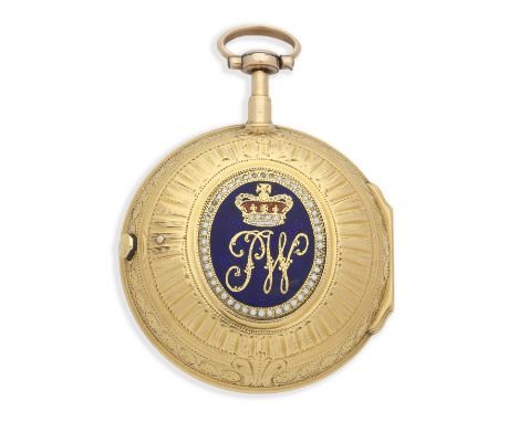 Justin Vulliamy uon, London. An important and rare gold key wind pair case pocket watch possibly made for George IV whilst Pr