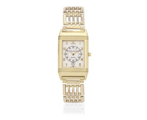 Jaeger-LeCoultre. An 18K gold quartz calendar reversible bracelet watchModel: ReversoReference: 140.255.1Date: Circa 2000Move