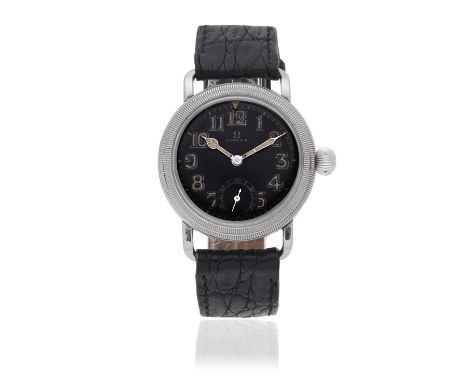 Omega. A stainless steel manual wind aviators wristwatchReference: CK 700 ADDate: Produced 28th July 1934, delivered to Germa
