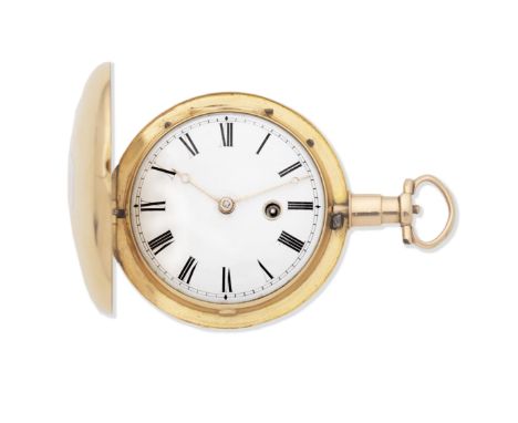 Barraud, Cornhill, London. An 18K gold key wind full hunter pocket watch with duplex escapementDate: Circa 1799Movement: Gilt