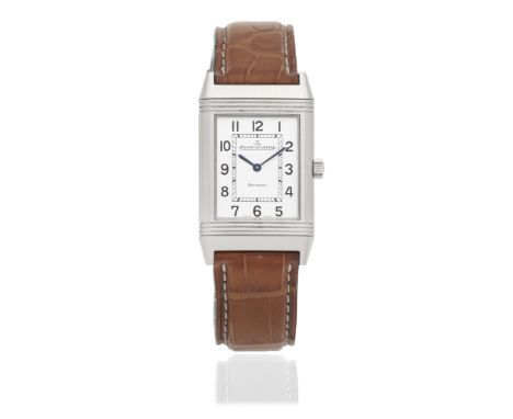 Jaeger-LeCoultre. A lady's stainless steel manual wind reversible rectangular wristwatchModel: ReversoReference: 252.8.86Date
