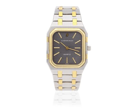 Audemars Piguet. A stainless steel and 18K gold quartz bracelet watchModel: Royal OakReference: 6005SA JumboDate: Circa 1980M