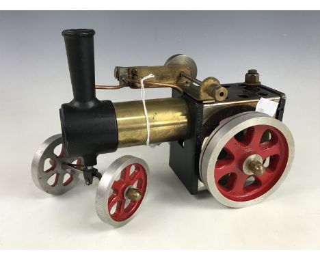 A Mamod or similar live-steam model traction engine 