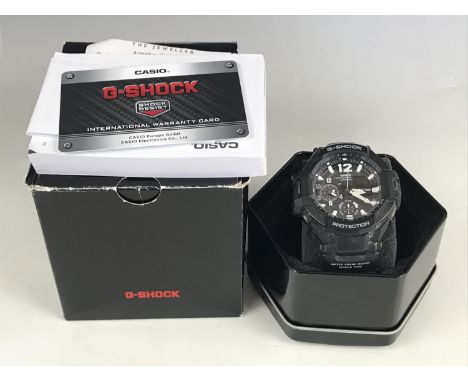 A gentleman's Casio G-Shock 5441 Gravitymaster Twin-Sensor series wrist watch, in original presentation tin and box, with war