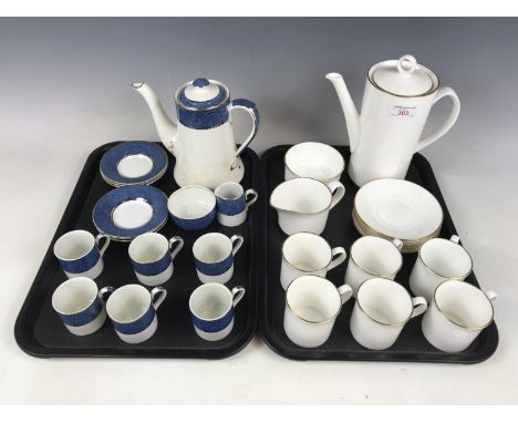 A Royal Worcester coffee set, and a coffee service retailed by Lawleys of Regent Street