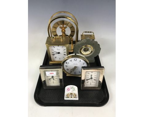 Seven sundry clocks together with an alarm clock