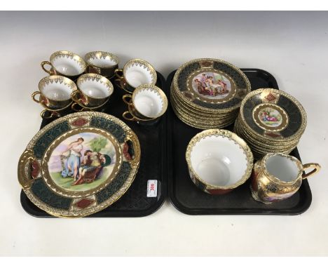 An opulent Vienna porcelain tea service