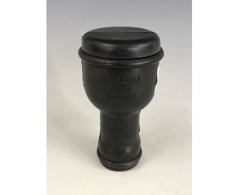 A vintage car electric light bulb holder, in moulded rubber, bearing patent details and "John Bull bulb carrier", 11 cm
