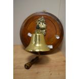 An early 20th Century brass ship's bell, having inscription for the Children's Society Newland