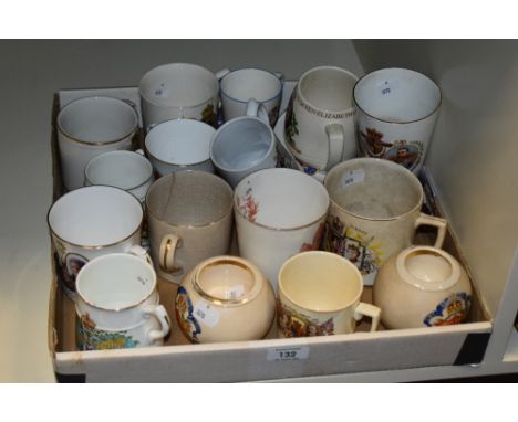 A selection of commemorative ware, to include tankards and mugs for the Silver Jubilee of 1910-1935, Queen Elizabeth II's Sil