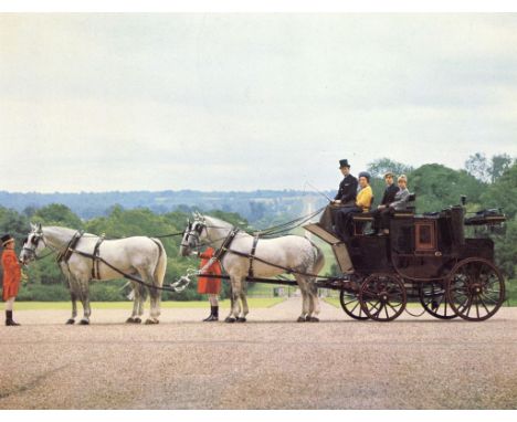 Royal Christmas Card for 1974, gilt-bordered crowned ciphers of the Queen... Royal Christmas Card for 1974, gilt-bordered cro