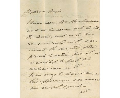 Collection of historical and military interest Collection of historical and military interest. Three autograph letters signed