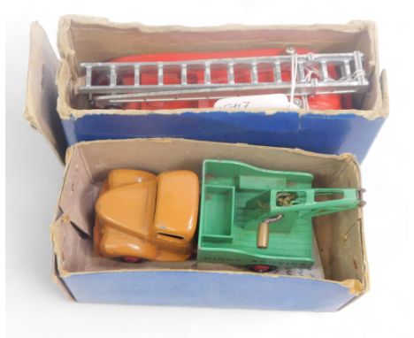 Dinky Toys boxed diecast, including 430 breakdown lorry and 555 fire engine with extending ladder. (2) 