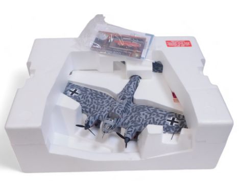 A Franklin Mint Collection Armour diecast plane Heinkel HE111 Night Bomber, 1:48 scale, boxed.