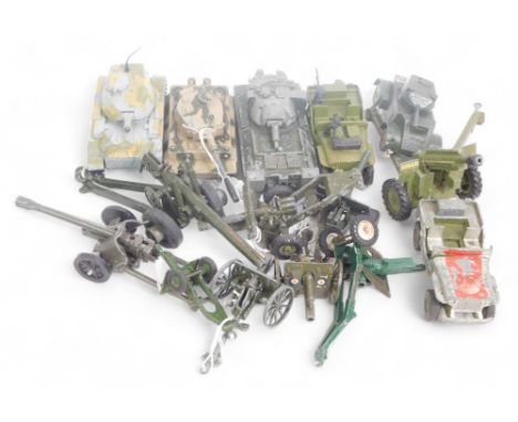 Britains Dinky and other military diecast, to include Lonestar Armoured Car, Corgi Toys M60 A1 Tank, Corgi Toys Tiger 1, Dink