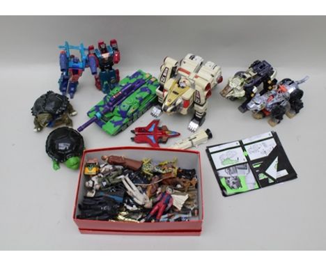 A COLLECTION OF STAR WARS CHARACTERS AND TRANSFORMERS including; Darth Vader, Yoda, Luke Sky Walker etc. 