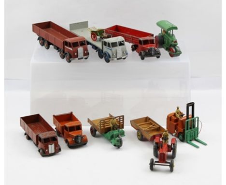 DINKY SUPERTOYS Foden 8 wheel drop side Lorry, Foden 8 wheel Flat Bed Lorry, Bedford articulated Lorry, Guy Drop Side Lorry, 