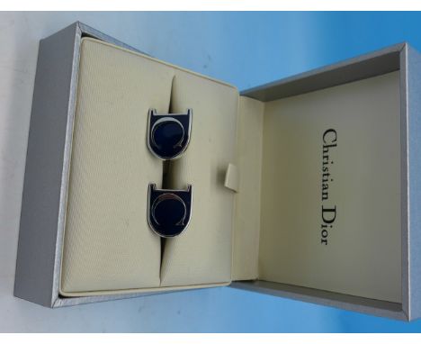 A pair of Christian Dior cufflinks, with box