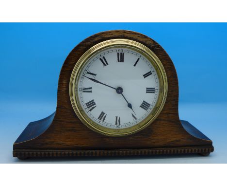 A mantel clock with Swiss movement marked Buren, height 13.5cm